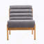 Chaise d'appoint Living Fluffy grise avec structure en bois massif naturel-1174834860-1174834863