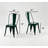 Set Of 2 Industrial Metal Dining Chairs With 18 Inch Seat Height, Stackable Design For Indoor And Outdoor Use, Easy-Clean Surface, Durable Modern Construction-626398466-626398479