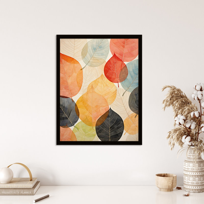 Bittersweet October Autumnal Leaves 1 Piece Single Picture Frame Wall Art