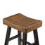 Ensemble table et tabourets de bar en bois massif, fini noir et brun, 10 cm
