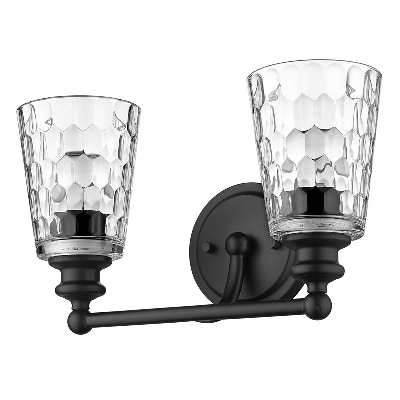 Fantine Dimmable Vanity Light, Matte Black, 2 Lights