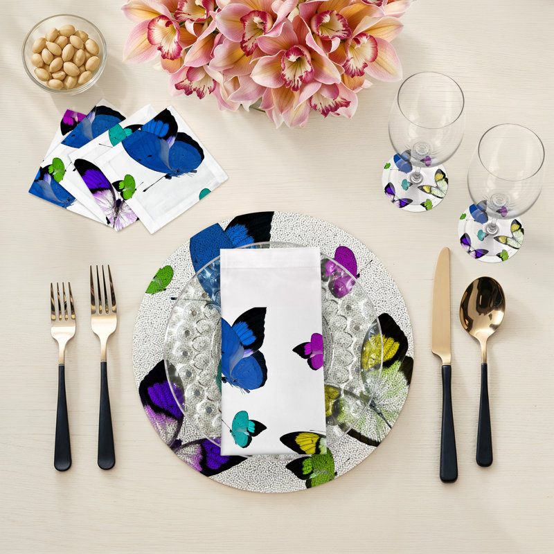 Napperon Butterfly, Bleu acide