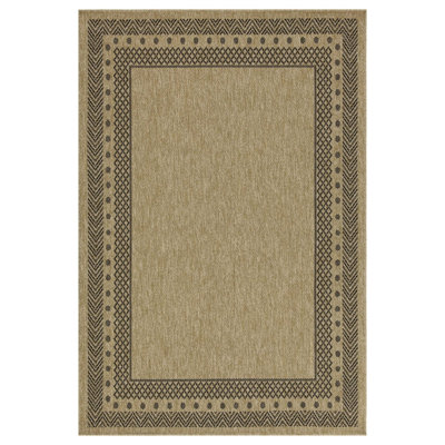 Earth Jute/Black Indoor/Outdoor Area Rug