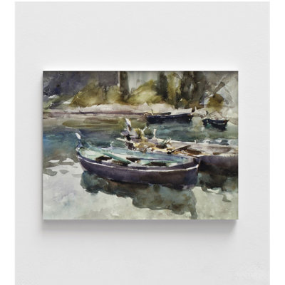 Small Boats By John Singer Sargent, Canoe Painting Print, Canoe Art Print, Boat Wall Art, Nautical Decor, Old Boat Print, Framed Wall Art