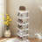 Shoe Rack: Six-Layer Folding Shoe Rack, Multi-Layer, Space-Saving, Suitable For Home And Dormitory, No Installation Required, Can Store Shoe Boxes, Dust-Proof Storage (Gray)