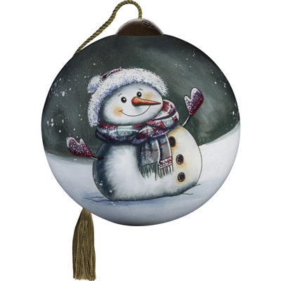 Ornement en verre soufflé Ne'Qwa Art Snow Cozy For Christmas
