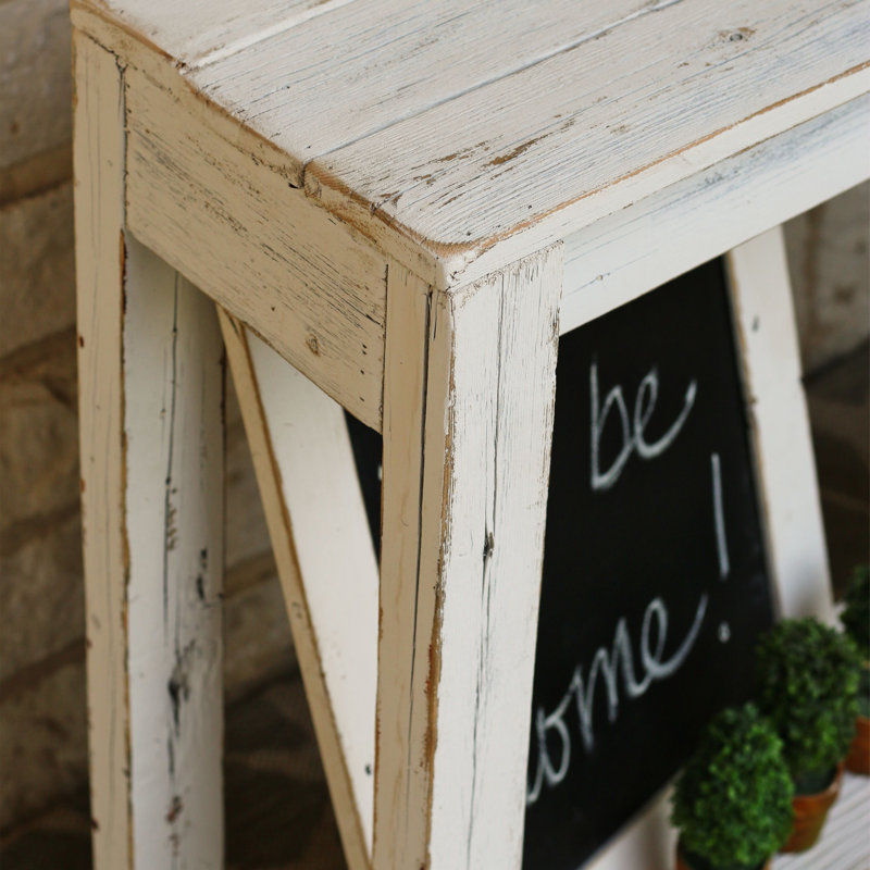 Console en bois massif 60 po Collins, Ferme blanche