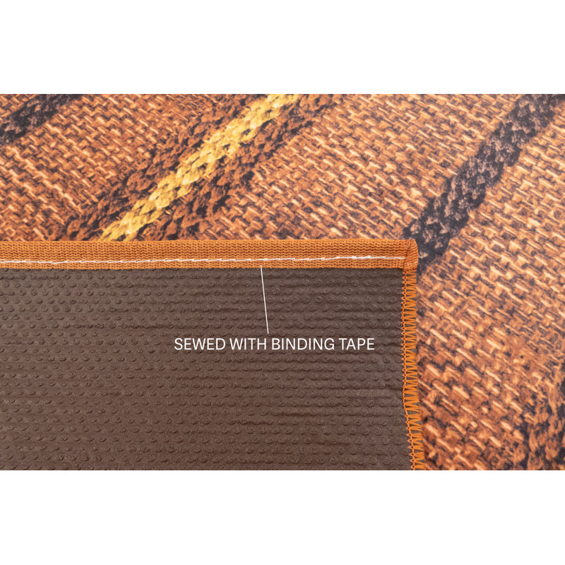 Slip Resistant No Pile Light Weight Nature Inspired Printed Hallway Rugs 26 Inches Wide by Feet, Runner 2'2" x 18'