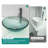 Artistic Vertical-Textured Glass Vessel Bathroom Sink With Pop-Up Drain (No Faucet)-119303783