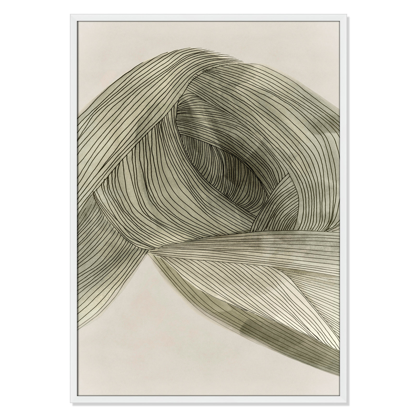 Arnell "Dreaming in Pastel I" Painting, 41.5" H x 29.5" W x 0.75" D, Satin White