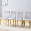 4 chaises de salle à manger en polyuréthane gris-1043530033