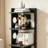 Rubberwood Mobile Open Bookcase With Wheels