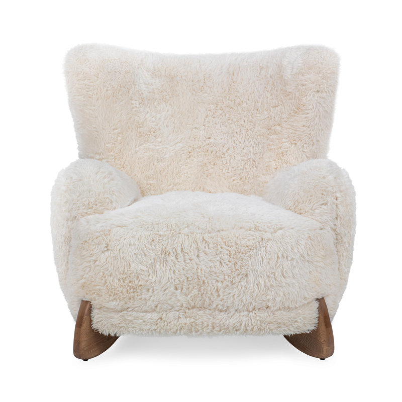 Riya Upholstered Fabric Plush Accent Chair