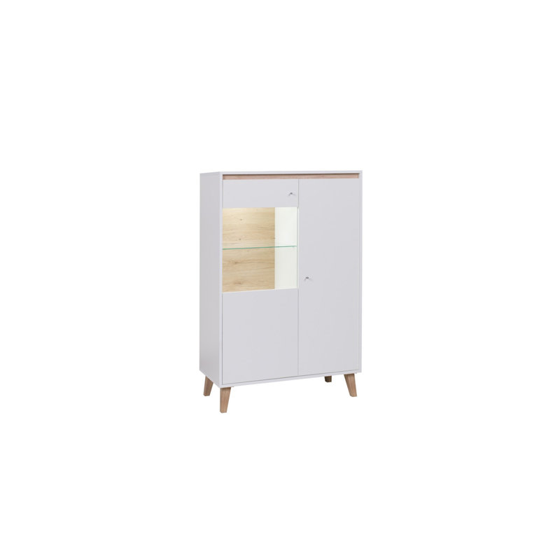 Telia Display Cabinet, White/Oak