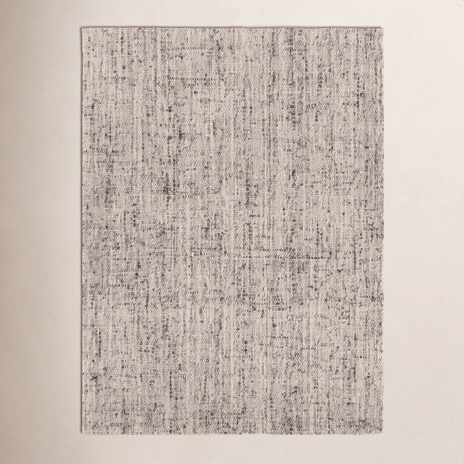 Elya Gray Hand-Woven Wool Rug, Rectangle 5' x 8'