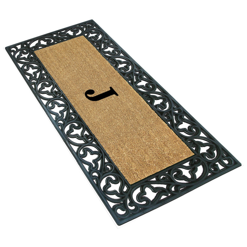 Tapis de porte antidérapant pour l'extérieur, J, L 24 po x L 57 po
