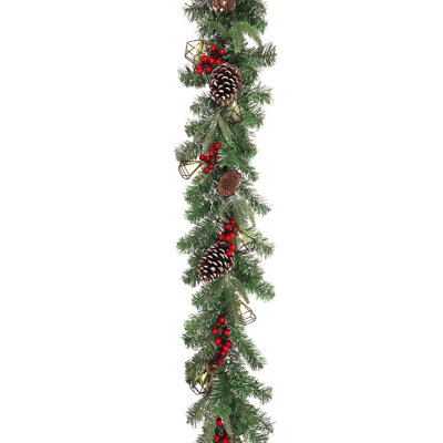 6' Garland Pre-Lit with 10 Warm/Clear Lights