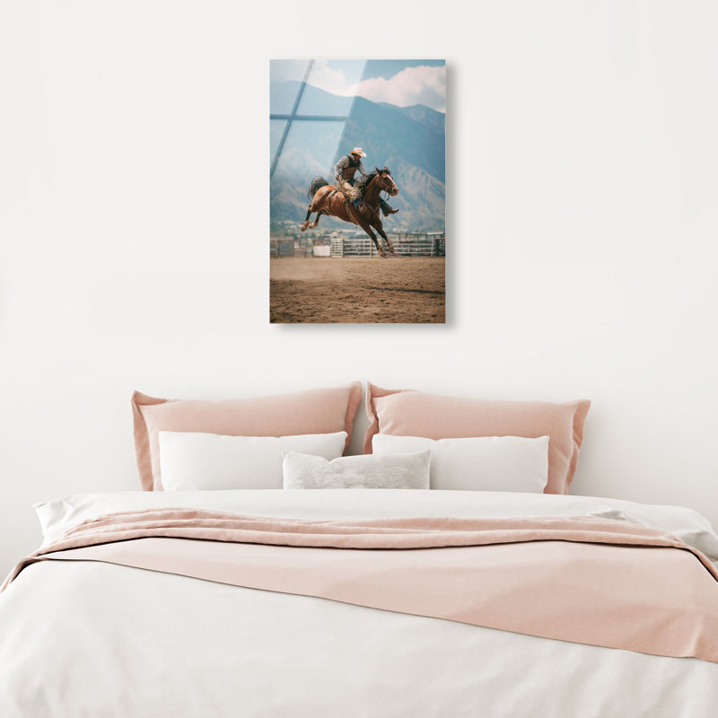Bronc Rider Print by Oliver Gal, 24" H x 16" W, High-Gloss Acrylic Print