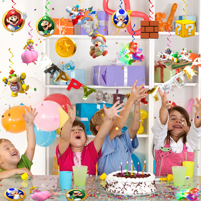 Mario Birthday Decorations Spiral