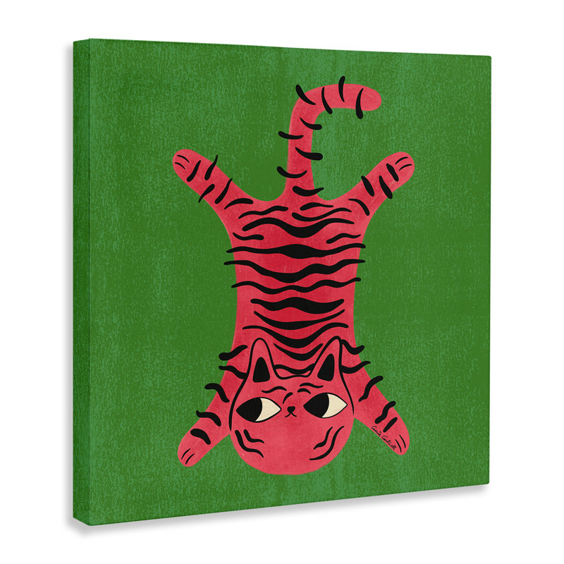 «Funky Retro Cat Pink» par Carrie Cantwell, H 24 po x l 24 po
