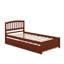 Lit plateforme simple en bois avec lit gigogne-211628363