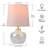 Muhedin 15'' Kids Table Lamp – Pink Glass Nightstand Lamp for Girls Room, Nursery, Bedroom, Cute Small Accent Lamp with Velvet Shade, Perfect Gift for Daughter & Granddaughter