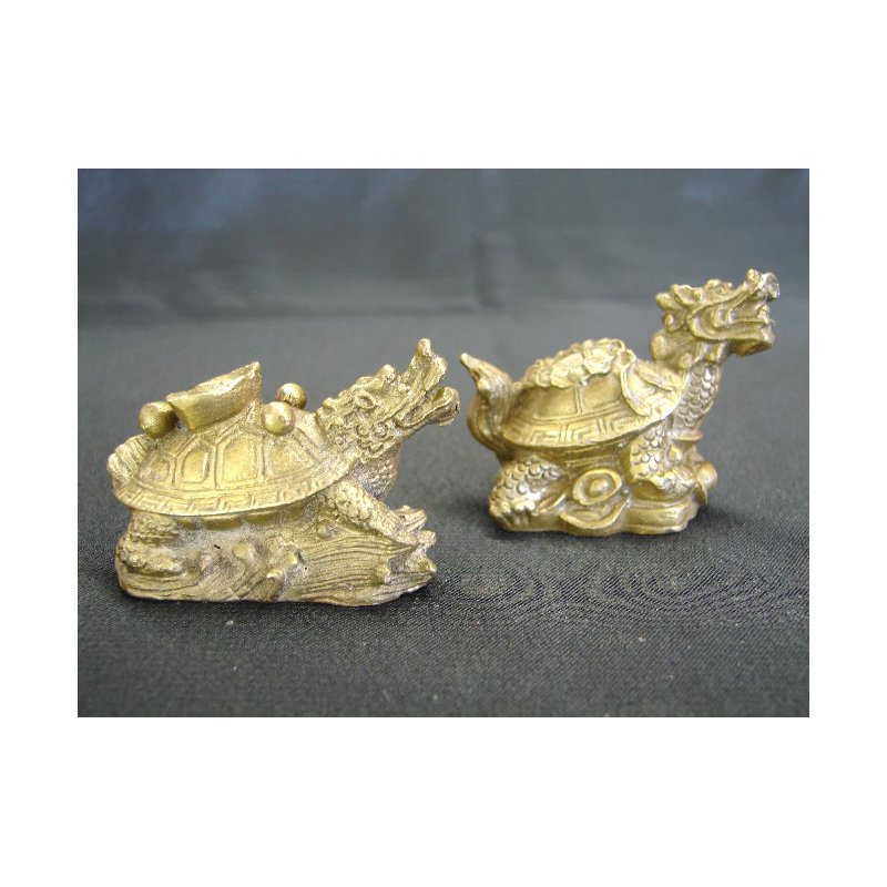 Ensemble de 2 figurines de tortue dragon