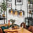 3 - Light Glass Globe Kitchen Island Pendant Light