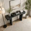 Console très large en placage de bois véritable de 66 pouces-1958674943