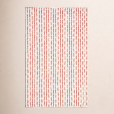Hand-Woven Chevron Cotton Rug