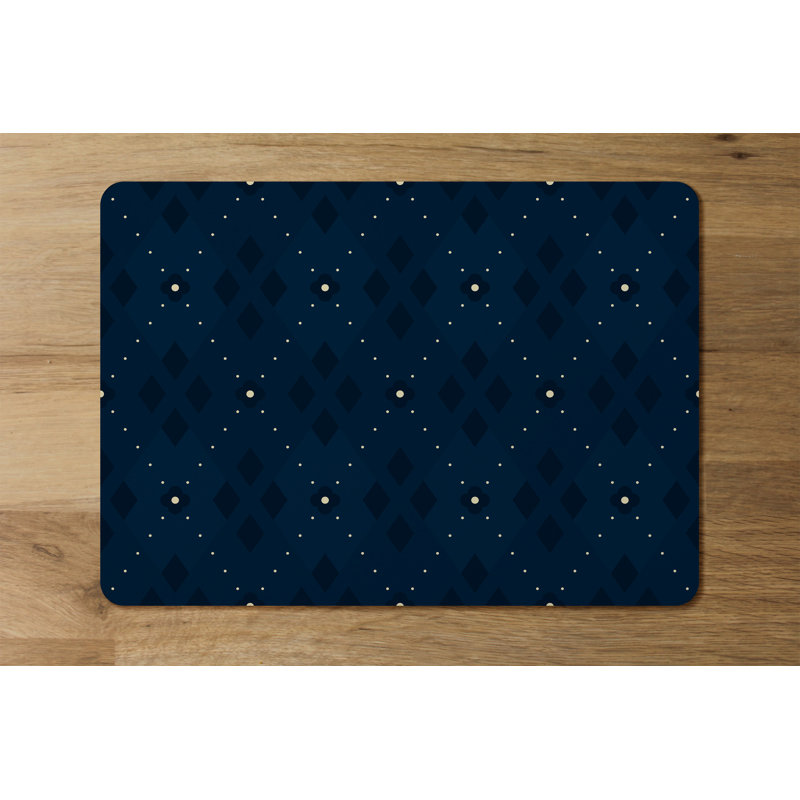 Beyers Polyester-Coated Hardboard Argyle Rectangle Placemat