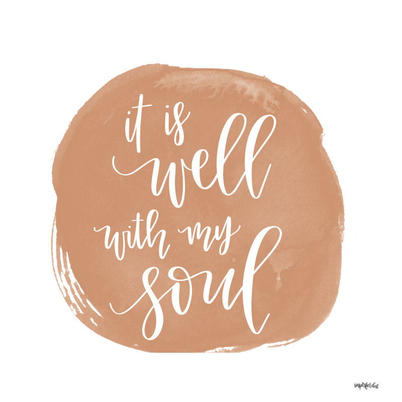 «It Is Well with My Soul» par Imparfect Dust - reproduction, H 30 po x l 30 po, Non, Toile encadrée noyer flottant