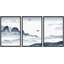 Mountain Range Sea - 3 pièces, peinture sur toile-70991639-70991638