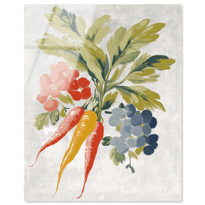 «Rabbit's Bouquet II Kitchen», reproduction d'art sur toile par Art Remedy, H 20 po x l 16 po