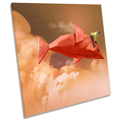Fantasy Fish Rider - Wrapped Canvas Print