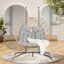 Double chaise à œufs avec support suspendu pour l'intérieur et l'extérieur-407662967-407662955