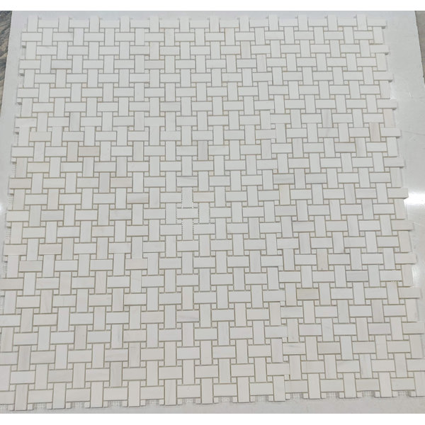 BASKET WEAVE BIANCO DOLOMITE W/ DOLOMITE HONED
