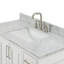 Meuble-lavabo sur pied simple 43 po avec plateau en marbre de Carrare Abita-93359479