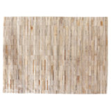 Natural Hide hand-tufted Leather Hide Ivory/Beige/Multi Area Rug