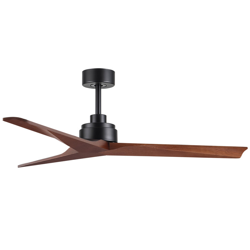 52"  Lowe Profile Black Ceiling Fan without Light