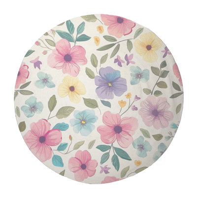 Tapis tressé floral