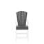 2 chaises hautes - tabourets de bar d'extérieur à haut dossier en blanc et gris pour la cour et le jardin 2 +