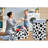 Round Laundry Gift Basket Storage Hamper, Clothes Storage Organizer Bins, Shelf Basket With Handles For Room Decor (Rould Cow Pattern)