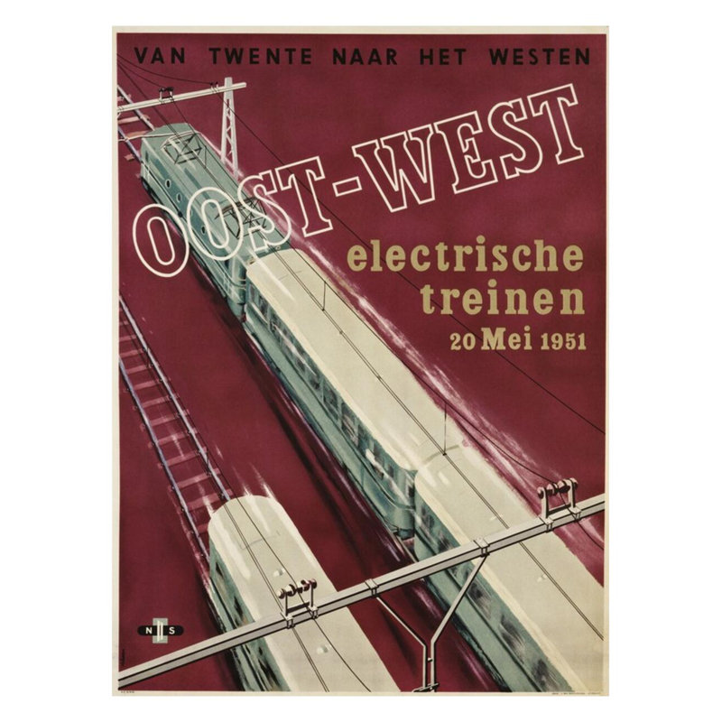 Affiche «Oost-West» par Dehaan - Estampe numérique, H 28 po x l 22 po