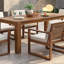 7 - Piece Patio Dining Set, Solid Acacia Wood, with Umbrella Hole and Removable Cushions, for 6 person, Dining Table and Armchairs, Outdoor Use-1279800743