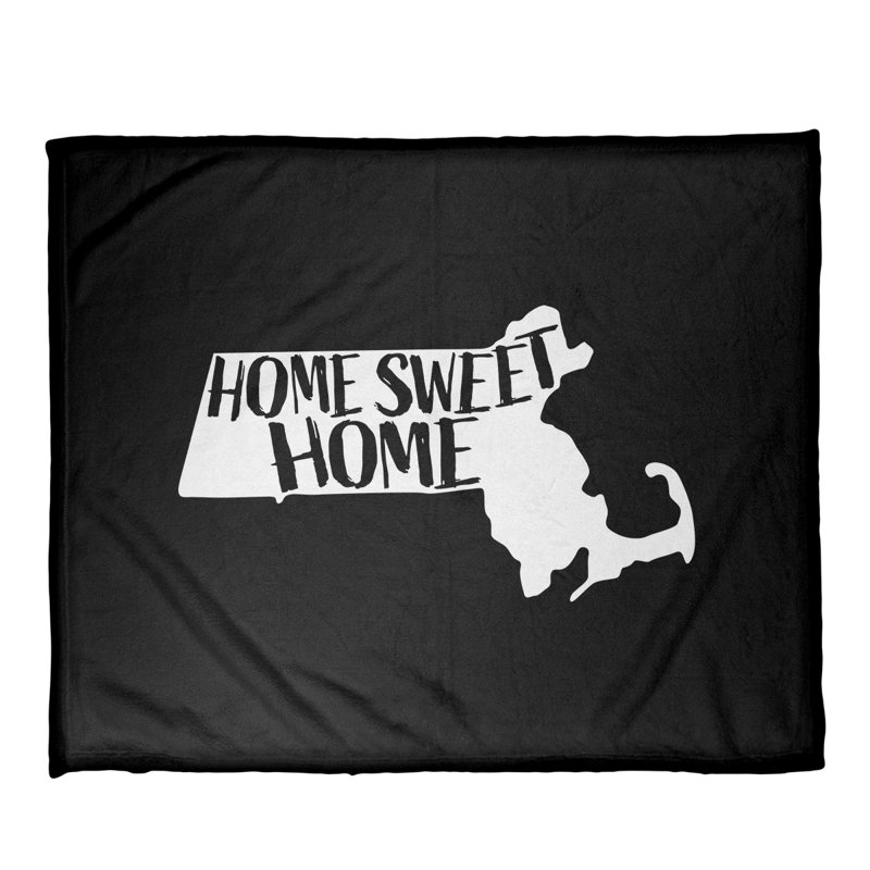 Jeté polaire home massachusetts, l 52,5 po x L 62,5 po, Noir