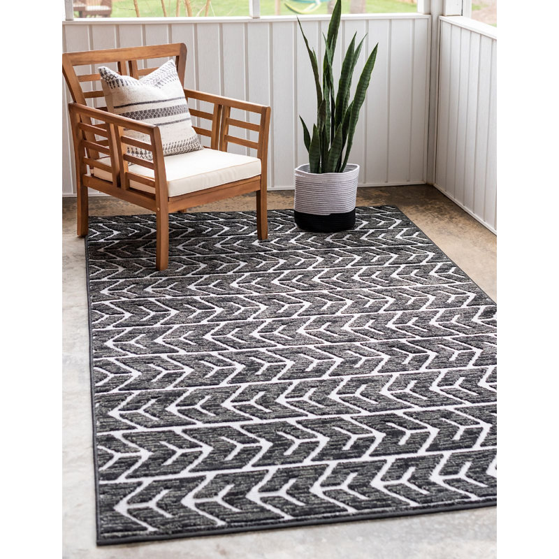 Outdoor Claudia Area Rug Dusk Color, Rectangle 4' x 6'