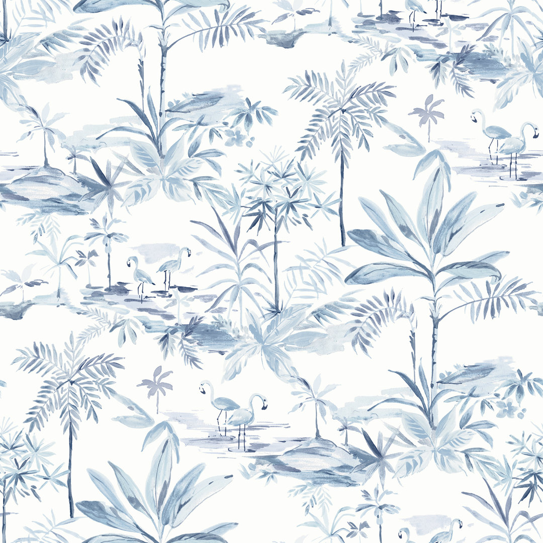 Lagoon Floral Roll Chesapeake Wallcoverings 