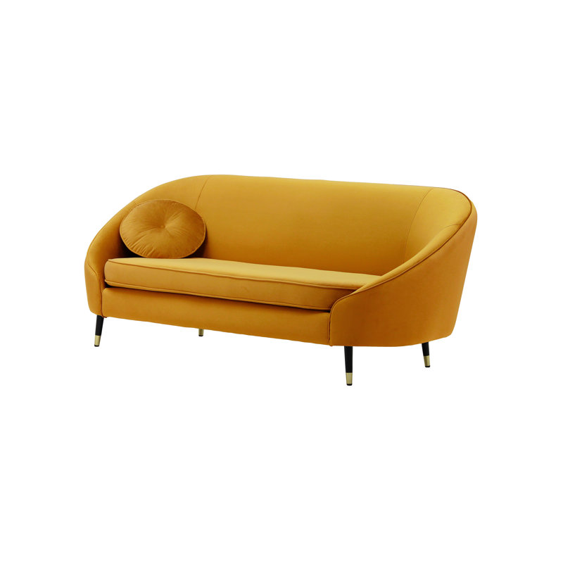 Glencoe Sofa, Mustard Yellow, 86cm H x 242cm W x 95cm D, 3