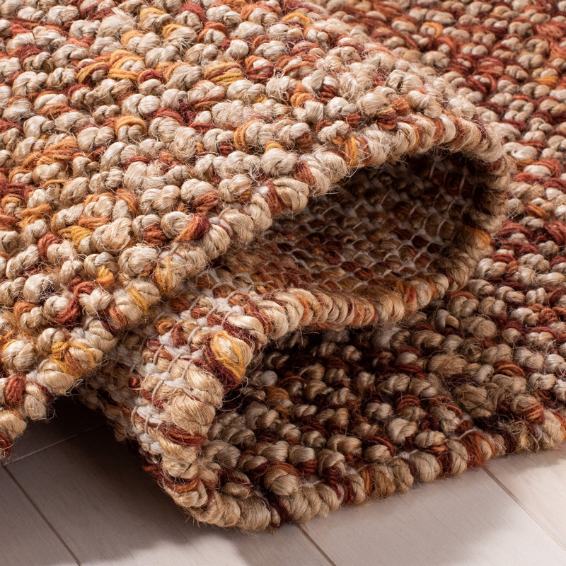 Ellman Hand Woven Jute/Wool Rug in Brown, Rectangle 8' x 10'